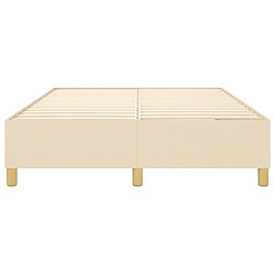 Acheter vidaXL Cadre de lit sans matelas crème 140x200 cm tissu