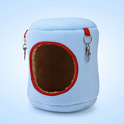 Wewoo Pour Animal de compagnie House bleu Chaud Hamster Hamac Lit Suspendu Petits Animaux Nid, S, Taille: 10 * 9 * 9cm Flannel Cylinder Pet