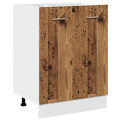 vidaXL Armoire de plancher vieux bois 60x46x81,5 cm bois d'ingénierie