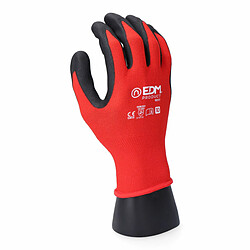 Avis Gants de travail EDM Tactile Nitrile Industriels Rouge Lycra - 9