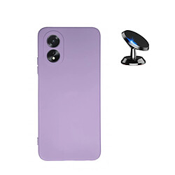 Kit de voiture magnétique de voiture + cas de silicone liquide Phonecare pour Oppo A38 4G - Violet