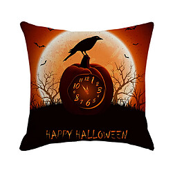 Acheter P42 4PCS 45 * 45cm Lettres Halloween Modèle de crâne Linge de linge Coussin d'oreiller d'impression Coussin de coussin à la maison Décoration