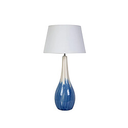 Lampe de bureau Romimex Bleu Blanc Céramique 18 x 60 x 18 cm