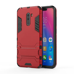 Wewoo Coque Housse antichoc PC + TPU pour Xiaomi Pocophone F1, avec support (rouge)