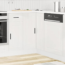 Avis vidaXL Armoire d'angle de cuisine Porto blanc brillant bois ingénierie