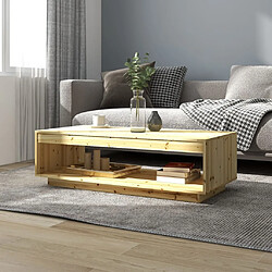 ComfortXL Table Basse 110x50x33,5 Cm Bois De Sapin Massif