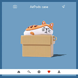 GUPBOO Airpods Coque Housse Étui Protecteur Compatible pour AirPods 3-Fille de dessin animé mignon chat en carton