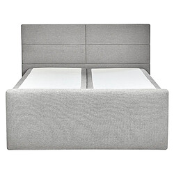 Beliani Lit boxspring en tissu 160 x 200 cm gris clair ARISTOCRAT pas cher