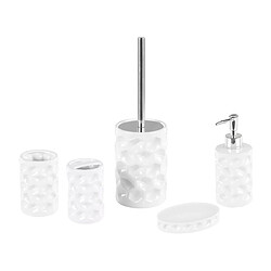 Beliani Lot de 5 accessoires de salle de bain en céramique blanche TIRUA