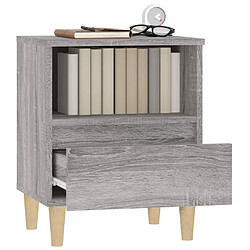 Maison Chic Lot de 2 Tables de chevet - Tables de Nuit Sonoma gris 40x35x50 cm pas cher