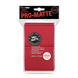 Ultra Pro 84516 Standard Pro Matte card Sleeves 100 Pack-Rouge