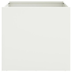 Maison Chic Lot de 2 Jardinières,Bac à fleurs - pot de fleur blanc 49x47x46 cm acier laminé à froid -GKD19066 pas cher