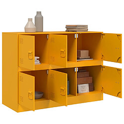 Acheter vidaXL Buffet jaune moutarde 99x39x73 cm acier