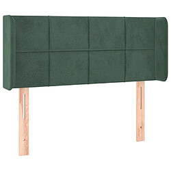 vidaXL Tête de lit avec oreilles Vert foncé 83x16x78/88 cm Velours