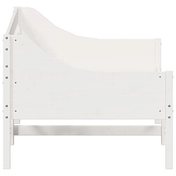 Acheter Vidaxl Lit de jour Blanc 90x190 cm Bois de pin massif