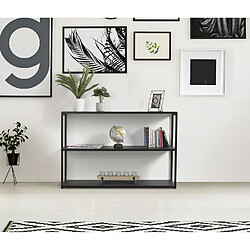 Urban Living Bibliothèque étagère design en métal Madison - L. 120 x H. 80 cm - Noir