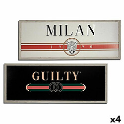 Gift Decor Cadre GUILTY MILAN Contre-plaqué 2 x 46 x 121 cm (4 Unités)