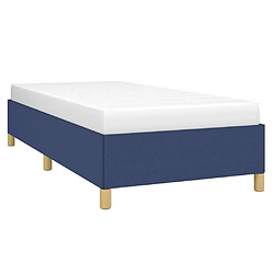 Avis Maison Chic Lit adulte - Lit simple Cadre de lit,Structure du lit Contemporain Bleu 90x200 cm Tissu -MN89212