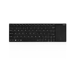 Rapoo Pavé tactile E2710 - Sans fil - Ultra fin - Touches multimédia - Noir