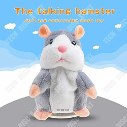 Avis Tech Discount TD® Parler Hamster Plush Toy drôle Peluche Répète ce Que tu Dis Jouet électronique Parlant Cadeau de Bébé Enfants adorable (Gris cla