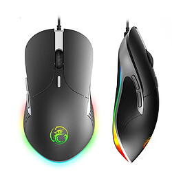 Wewoo Souris sans fil filaire X6 6 boutons RVB colorée noir