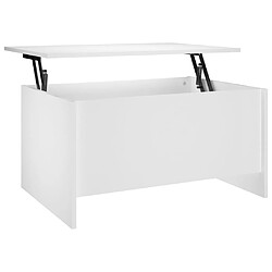 vidaXL Table basse blanc 80x55,5x41,5 cm bois d'ingénierie