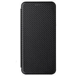 Coque en TPU + PU texture en fibre de carbone, anti-empreintes digitales, fermeture magnétique auto-absorbée avec support, noir pour votre ZTE Blade V30