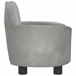 Acheter Maison Chic Niche Lit pour chien | Panier couchage pour chien gris clair 66x40x45 cm velours -GKD44944