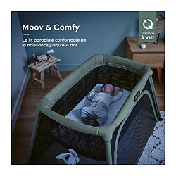 Babymoov Lit parapluie 3-en-1 Moov and Comfy - Des la Naissance et jusqu'a 4 ans - Berceau Grand Lit d'appoint & Aire de jeux