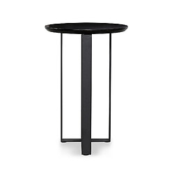 Table d'Appoint en Bois et Métal Ronde Cox Pärumm Noir Ø45x67 cm