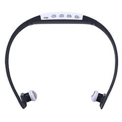 Wewoo Casque Bluetooth Sport blanc pour les smartphone et iPad ordinateur portable MP3 ou autres périphériques audio, stockage maximum de carte SD: 32GB étanche à la transpiration stéréo sans fil écouteurs intra-auriculaires avec micro SD,