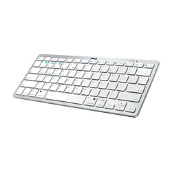 Avis Trust Nado clavier Bluetooth AZERTY Français Métallique, Blanc