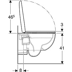 Avis Pack wc suspendu à fond creux Renova GEBERIT - semi-caréné - Rimfree - avec abattant - 500.800.00.1