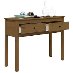 Acheter vidaXL Table console Marron miel 100x35x75 cm Bois massif de pin