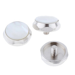 3x Boutons de Trompette Réparation Trompette Valve Motif Hexagone Pièce Remplacement Instrument à Vent - Blanc pas cher