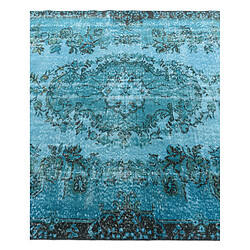 Avis Vidal Tapis de laine 244x170 Bleu Ultra Vintage