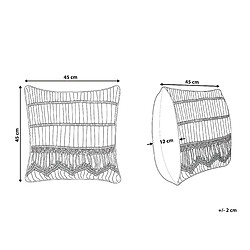 Avis Beliani Coussin AKKOY Coton 45 x 45 cm Macramé Orange