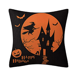 P84 4PCS 45 * 45cm Halloween orange motif de linge HUG HUG Taie d'oreiller de vacances à la maison Taie d'oreiller Sofa Coussin de coussin