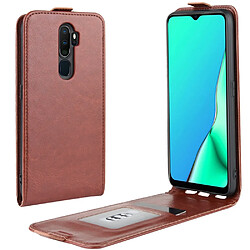 Wewoo Housse Coque Pour OPPO A9 2020 Étui de protection en cuir à rabat vertical Crazy Horse Marron