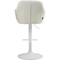 Non Tabouret de bar Natoma simili cuir blanc pas cher