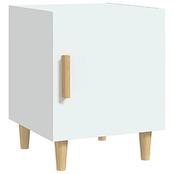 Avis Maison Chic Lot de 2 Tables de chevet,Table de nuit,Table d'appoint pour salon Blanc Bois d'ingénierie -MN31050