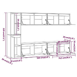 vidaXL Meubles TV 6 pcs Bois massif de pin pas cher