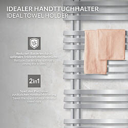 LuxeBath Iron EM Radiator Radiateur sèche-serviettes Radiateur de salle de bain chromé 60 pas cher