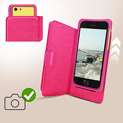 Acheter Avizar Etui Smartphone 4,3 à 4,7 Portefeuille Porte Monnaie Porte Carte fuchsia