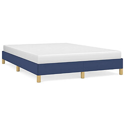 Maison Chic Lit adulte - Lit simple Cadre de lit,Structure du lit Contemporain Bleu 140x190 cm Tissu -MN40587