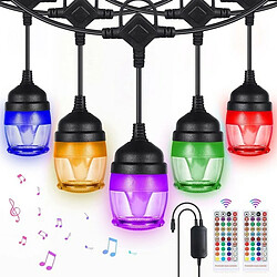 Tradex EXTÉRIEUR LED RGB 14 AMPOULES SYNCHRONISÉES DIMMABLES ET IMPERMÉABLES