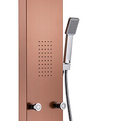 Arati Bath And Shower Colonne de douche mitigeur pomme de douche 4 jets d'eau douchette Bormio, Couleur: Bronze pas cher