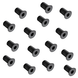 15pcs M5 Écrou En Caoutchouc Avec Filetage Intérieur Kayak Bateau Moto Voiture Panneau Vis- Noir pas cher