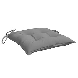 Avis vidaXL Coussins de chaise lot de 2 gris 50x50x7 cm tissu oxford