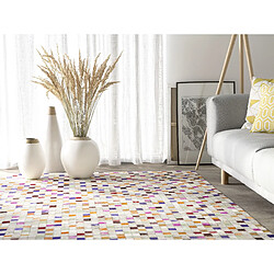 Avis Beliani Tapis en cuir multicolore 140 x 200 cm ADVAN